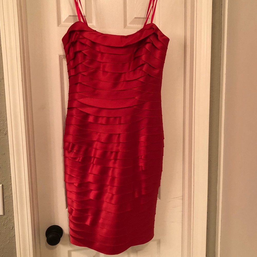 BCBG Bodycon Satin Dress